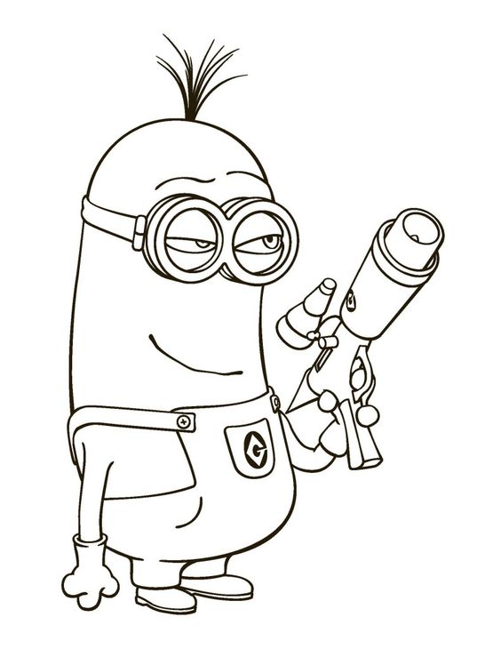 Desenho para colorir e imprimir Minions