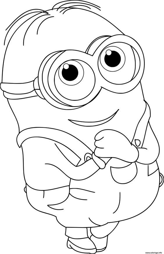 Desenho para colorir e imprimir Minions