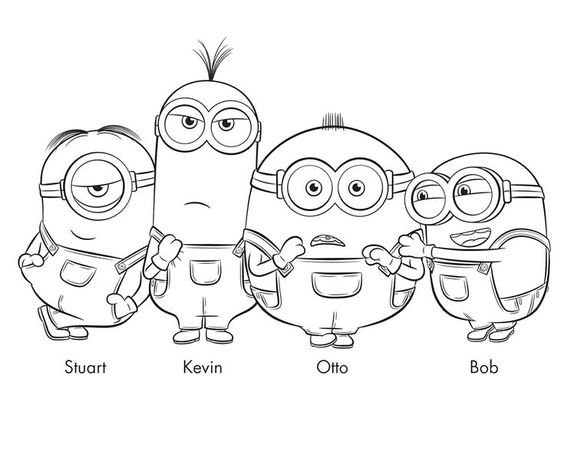 Desenho para colorir e imprimir Minions