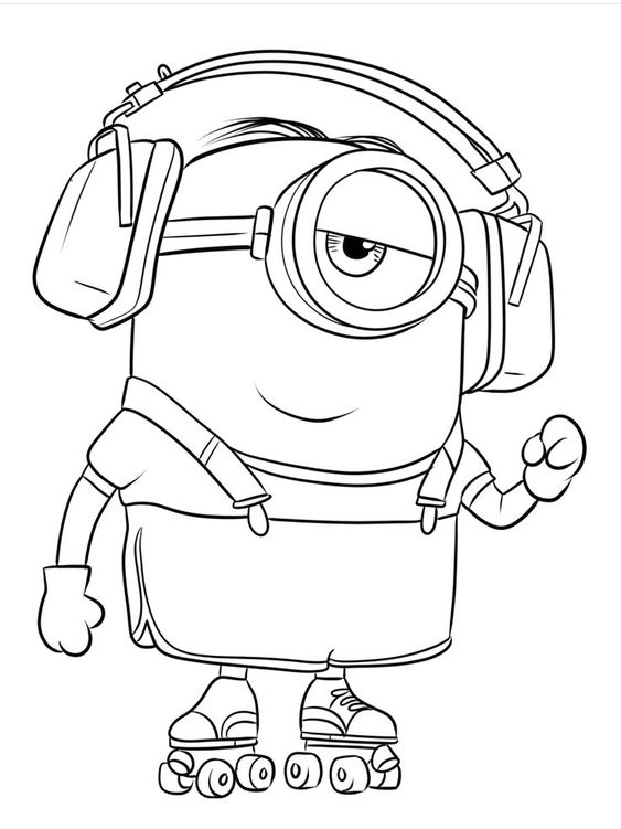 Desenho para colorir e imprimir Minions