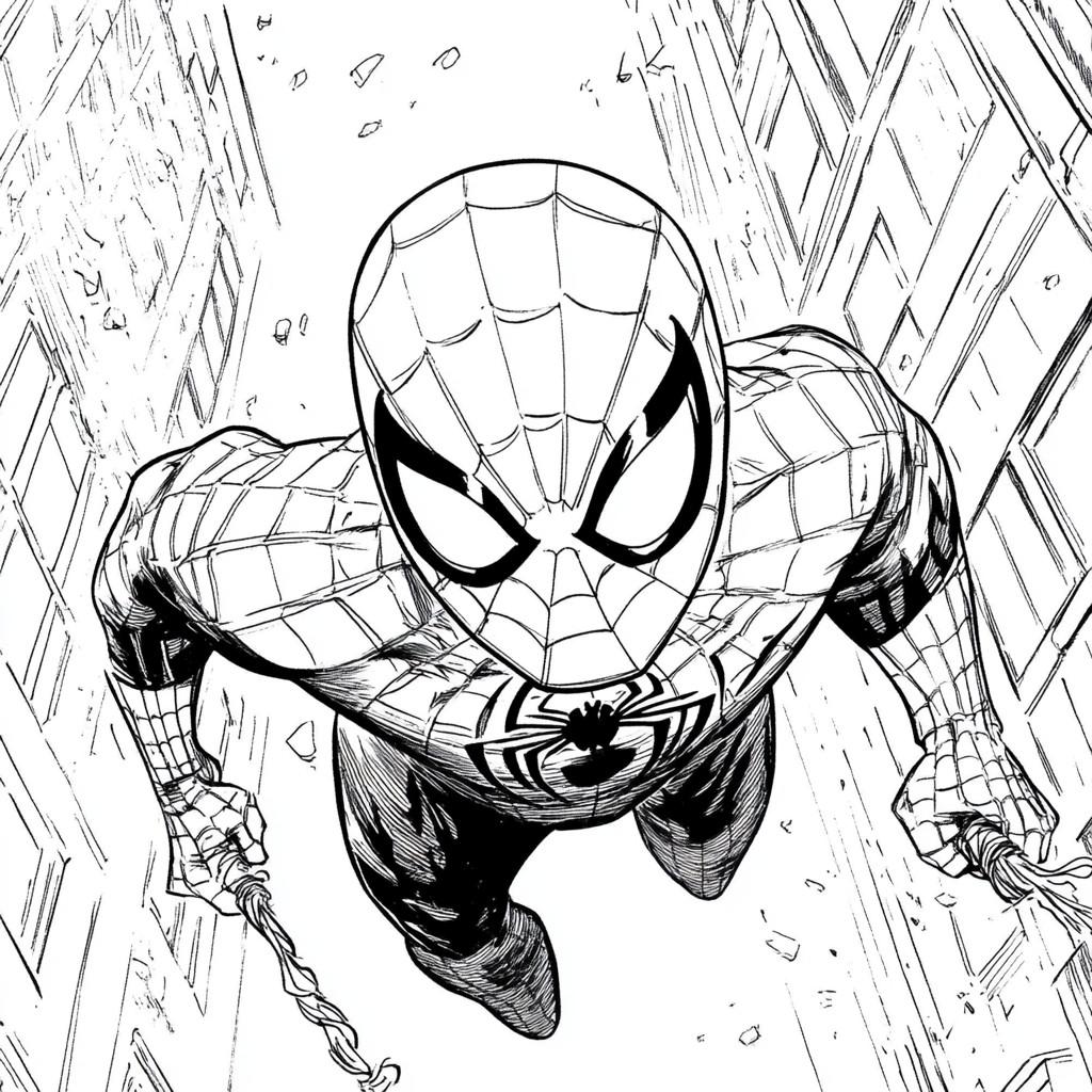 Desenho para colorir e imprimir Homem Aranha