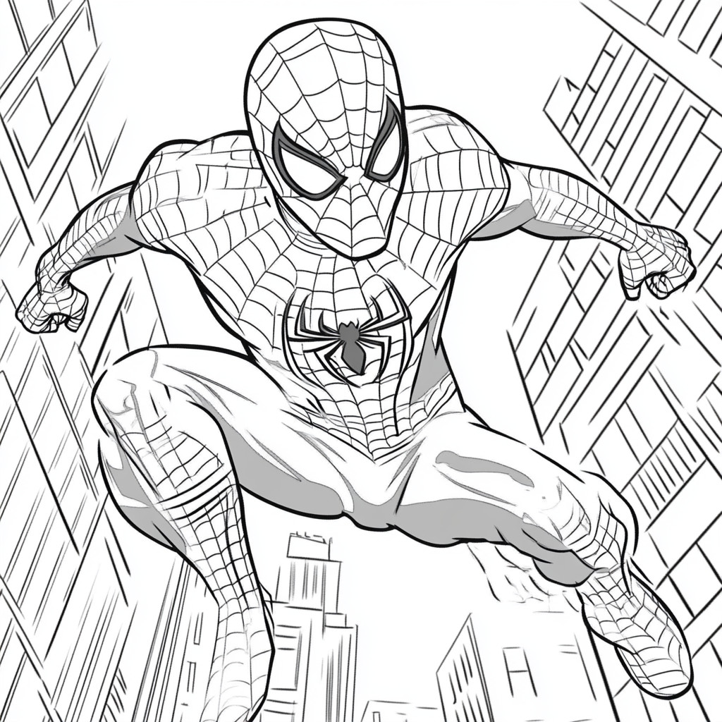 Desenho para colorir e imprimir Homem Aranha