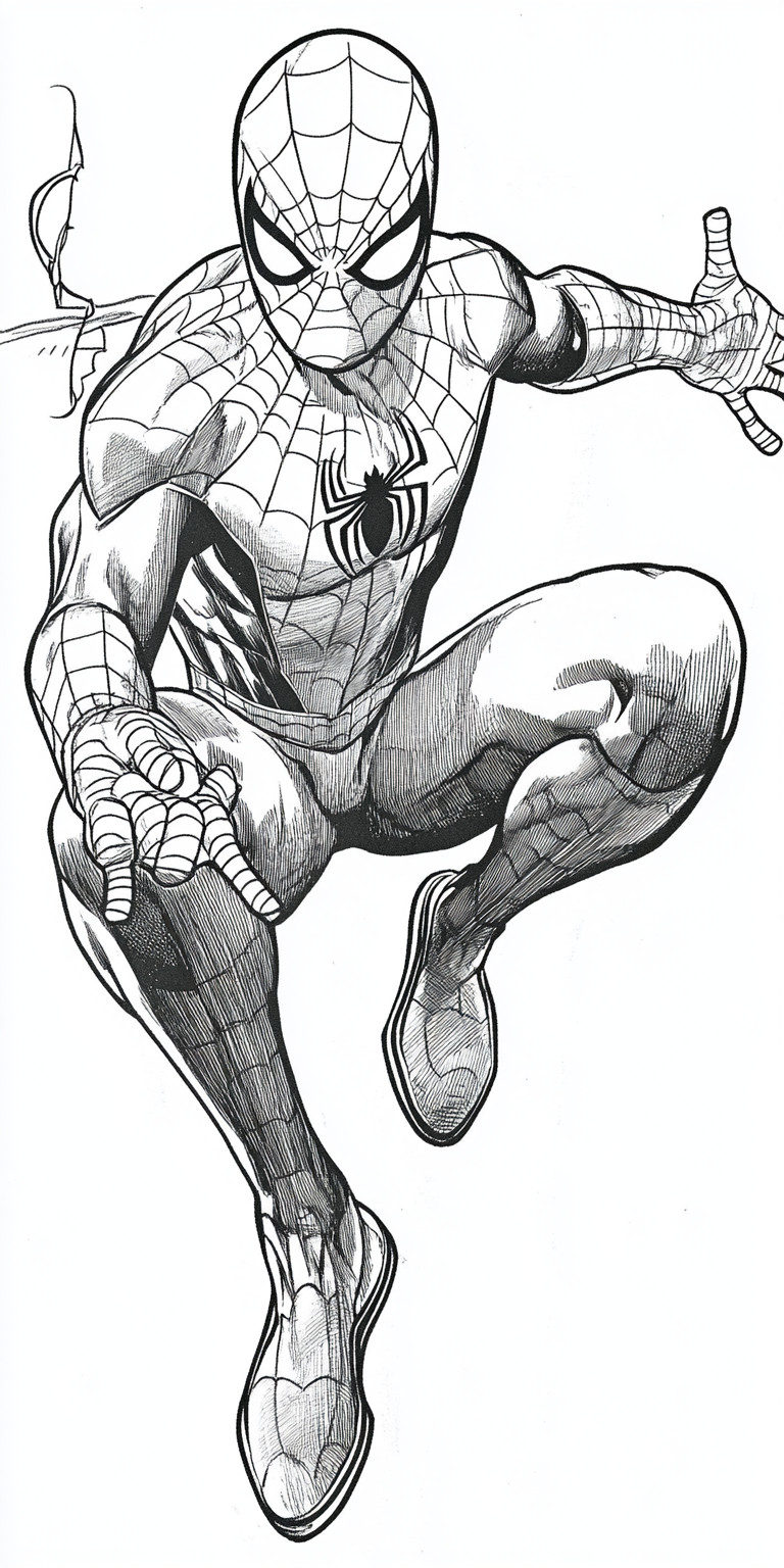 Desenho para colorir e imprimir Homem Aranha