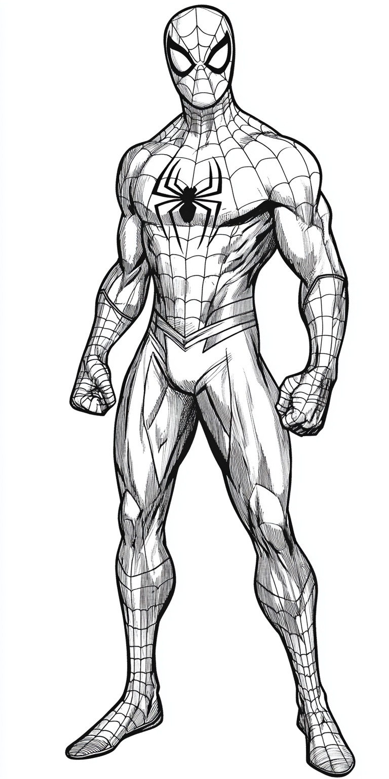 Desenho para colorir e imprimir Homem Aranha