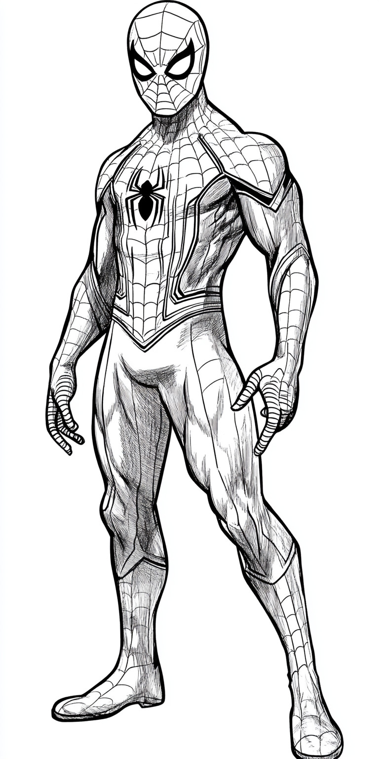 Desenho para colorir e imprimir Homem Aranha