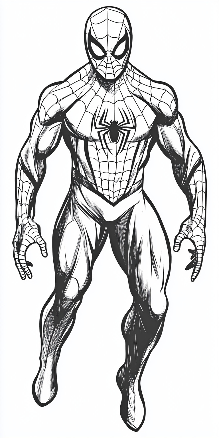 Desenho para colorir e imprimir Homem Aranha