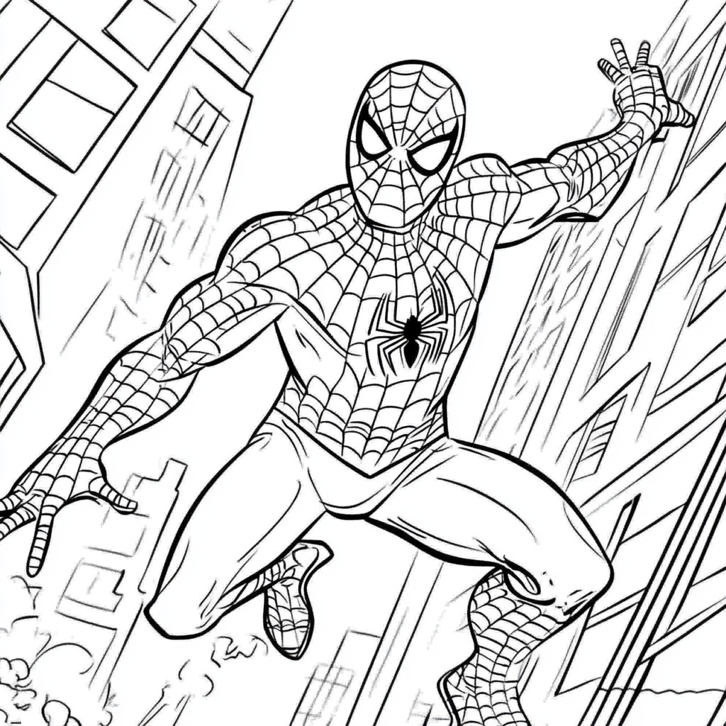 Desenho para colorir e imprimir Homem Aranha