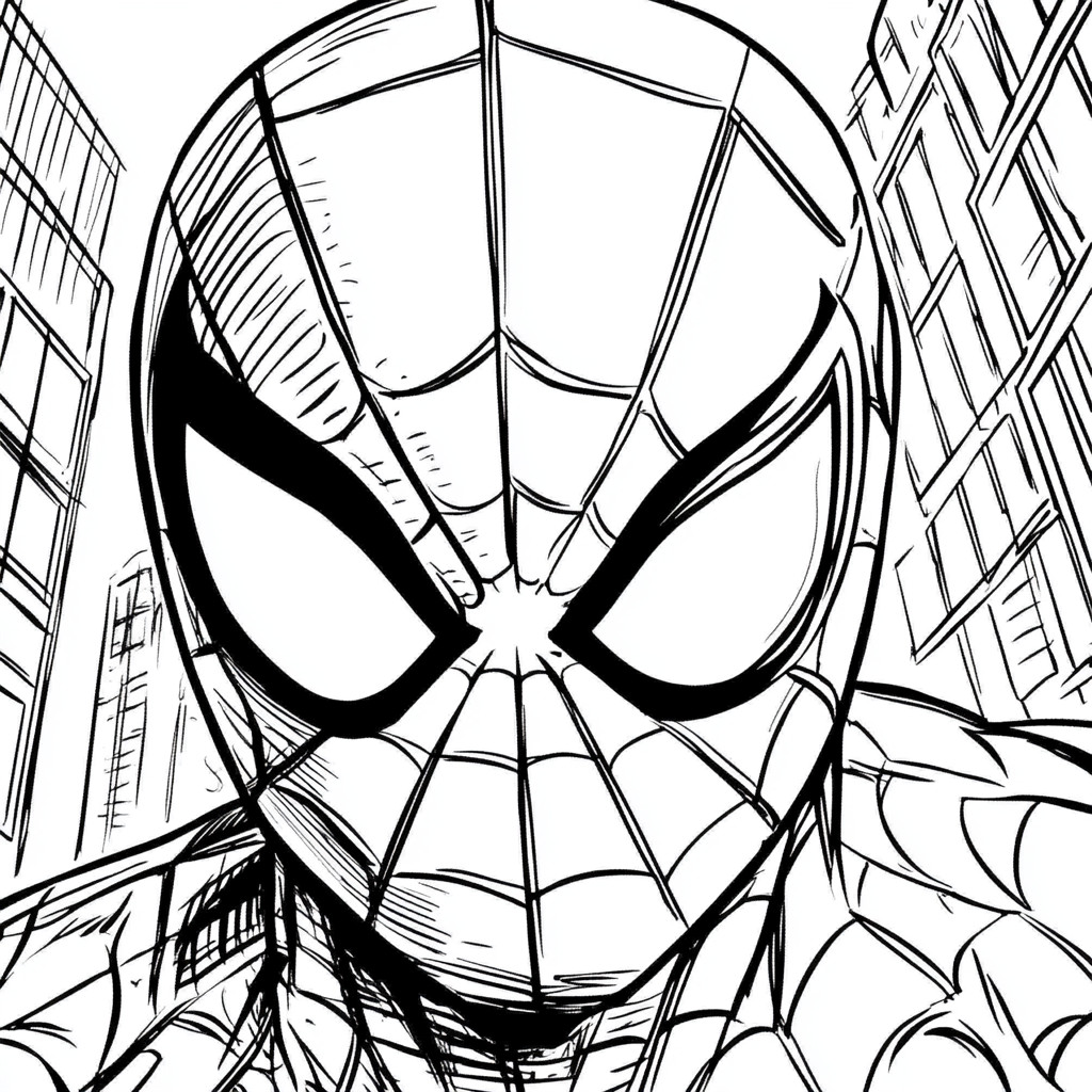 Desenho para colorir e imprimir Homem Aranha