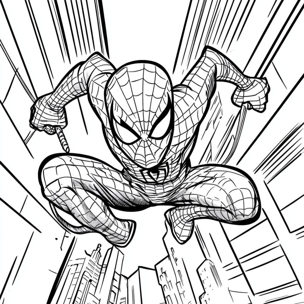 Desenho para colorir e imprimir Homem Aranha