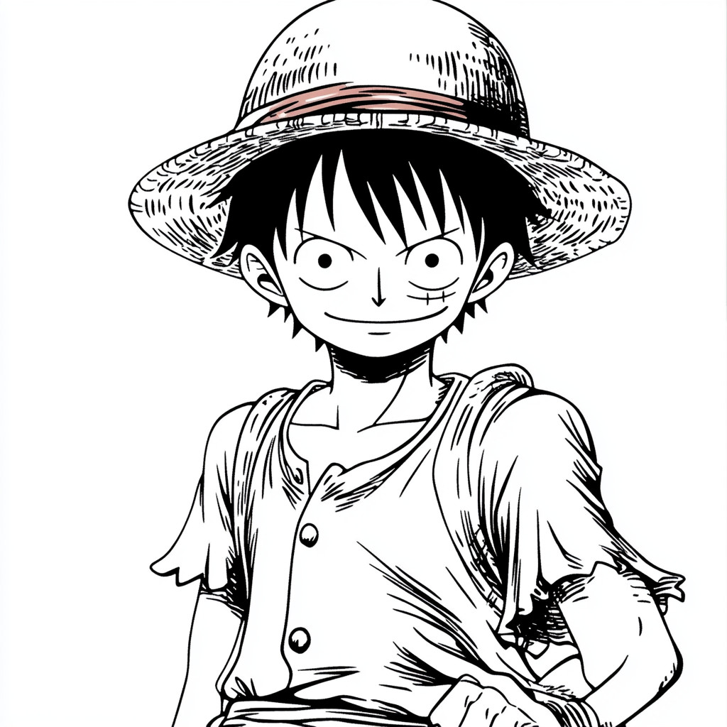 Desenho para colorir e imprimir One Piece