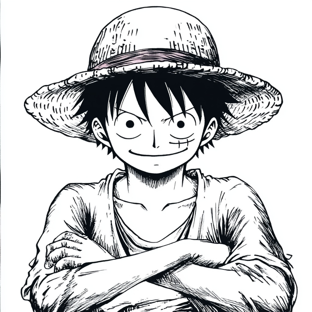 Desenho para colorir e imprimir One Piece