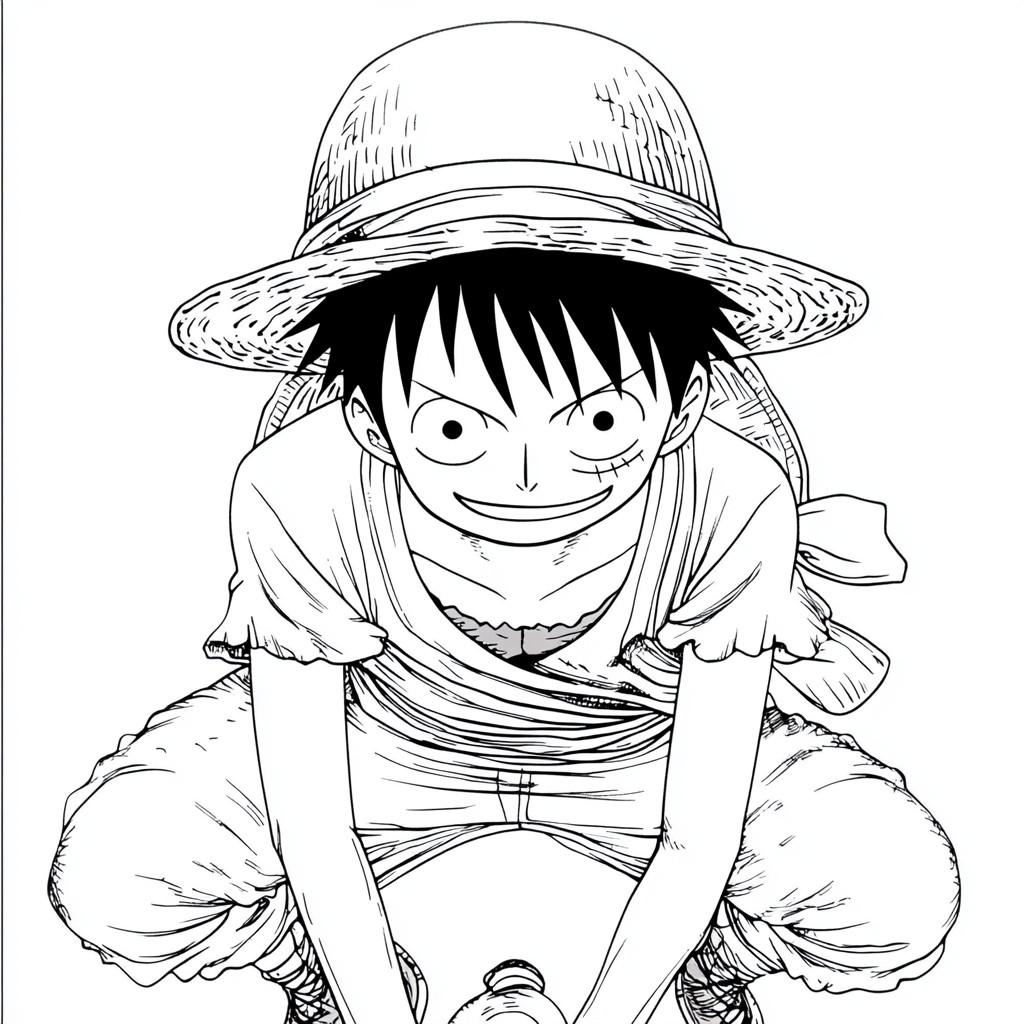 Desenho para colorir e imprimir One Piece