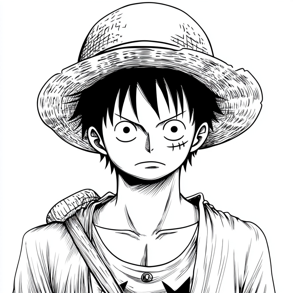 Desenho para colorir e imprimir One Piece