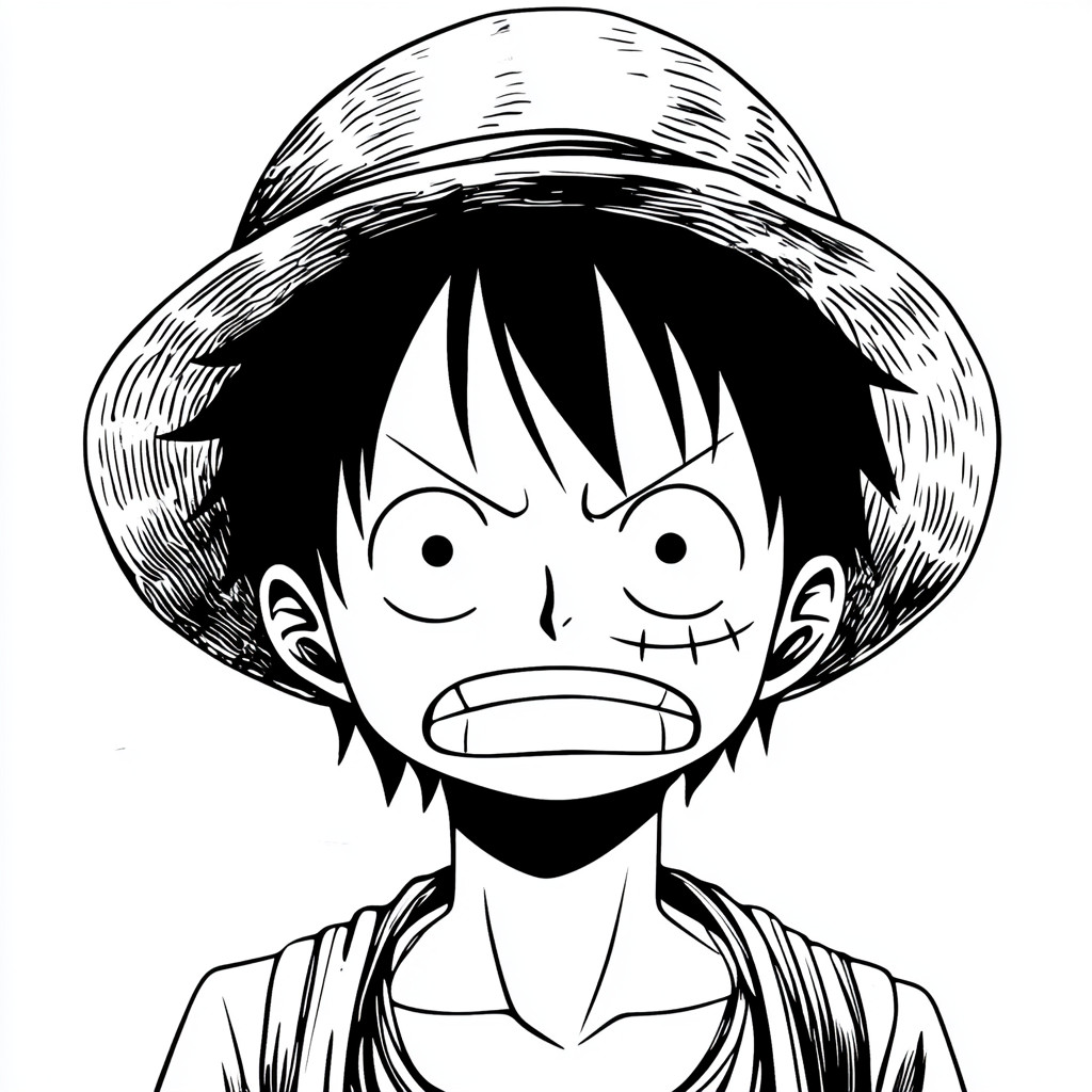 Desenho para colorir e imprimir One Piece