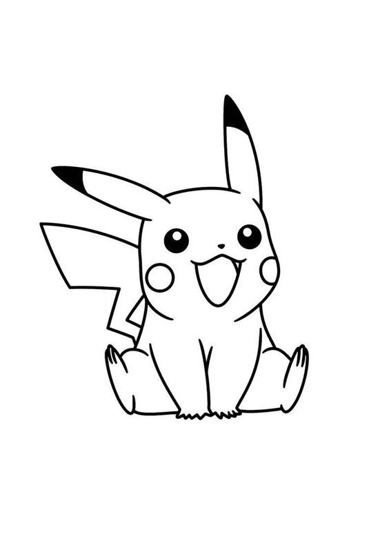 Desenho para colorir e imprimir Pikachu 