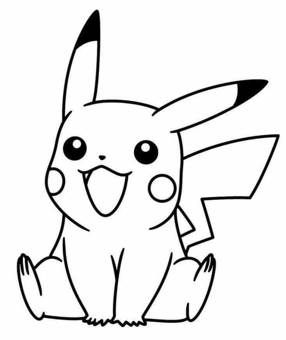 Desenho para colorir e imprimir Pikachu 