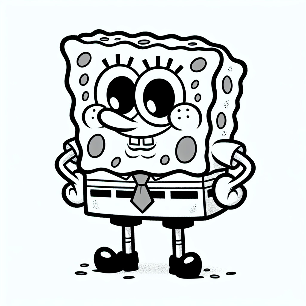 Desenho para colorir e imprimir Bob Esponja