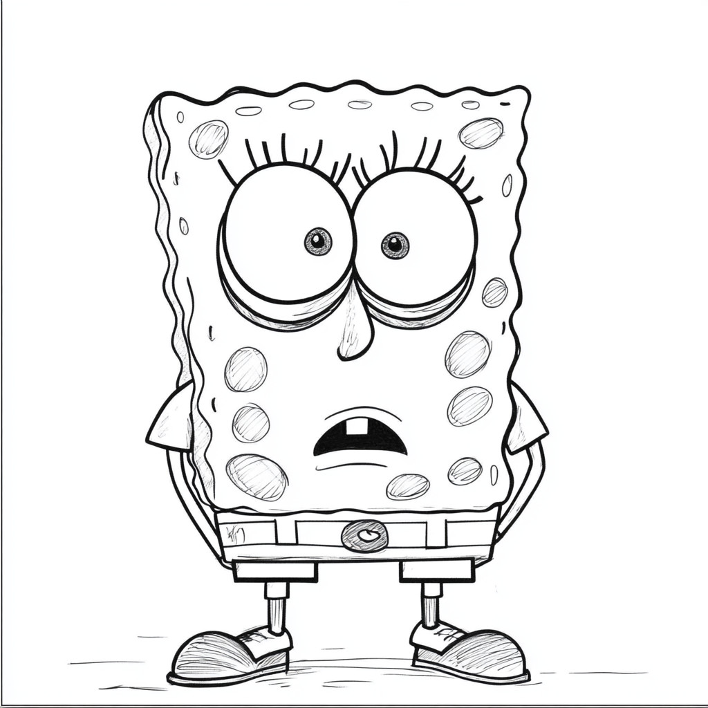 Desenho para colorir e imprimir Bob Esponja