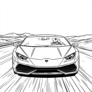 desenhos do carros lamborghini huracan para colorir 1