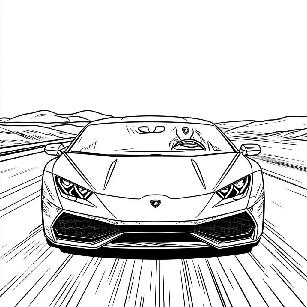 Desenho para colorir e imprimir Lamborghini