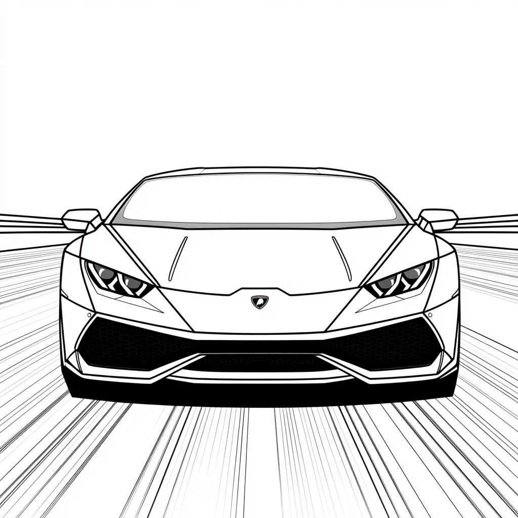 Desenhos do carros lamborghini huracan para colorir