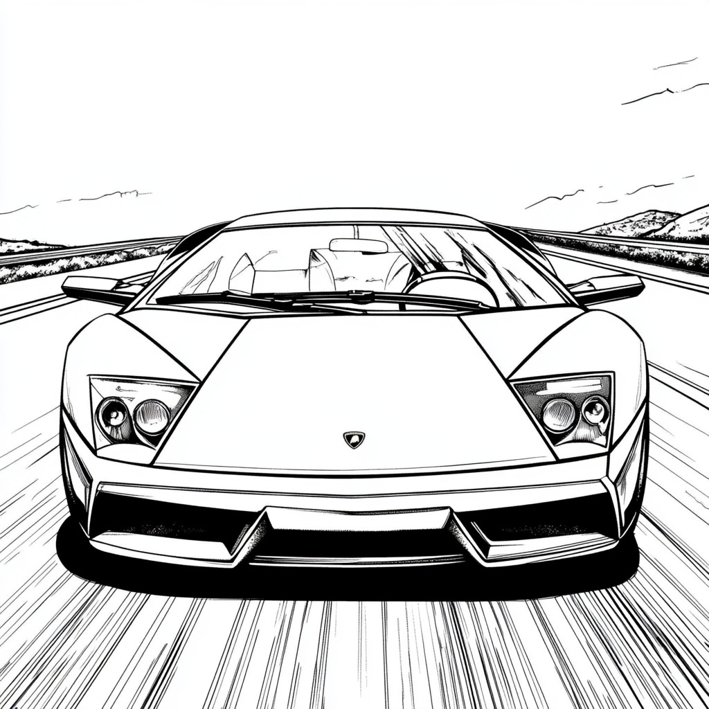 Desenho para colorir e imprimir Lamborghini