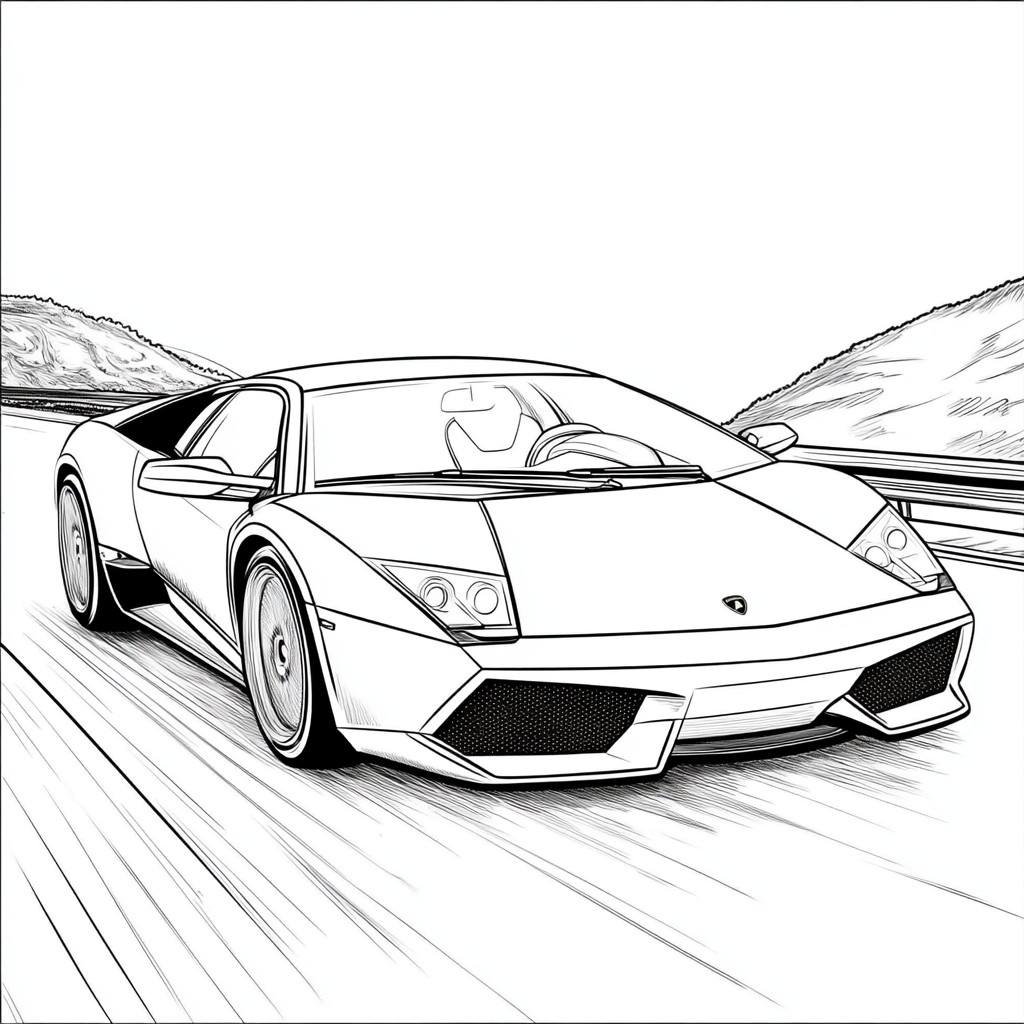 Desenhos do carros lamborghini huracan para colorir