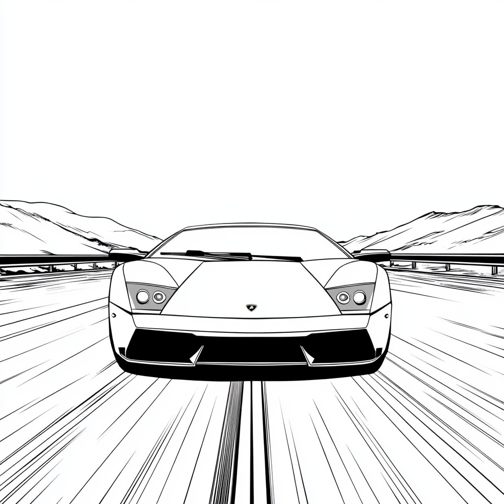 Desenho para colorir e imprimir Lamborghini