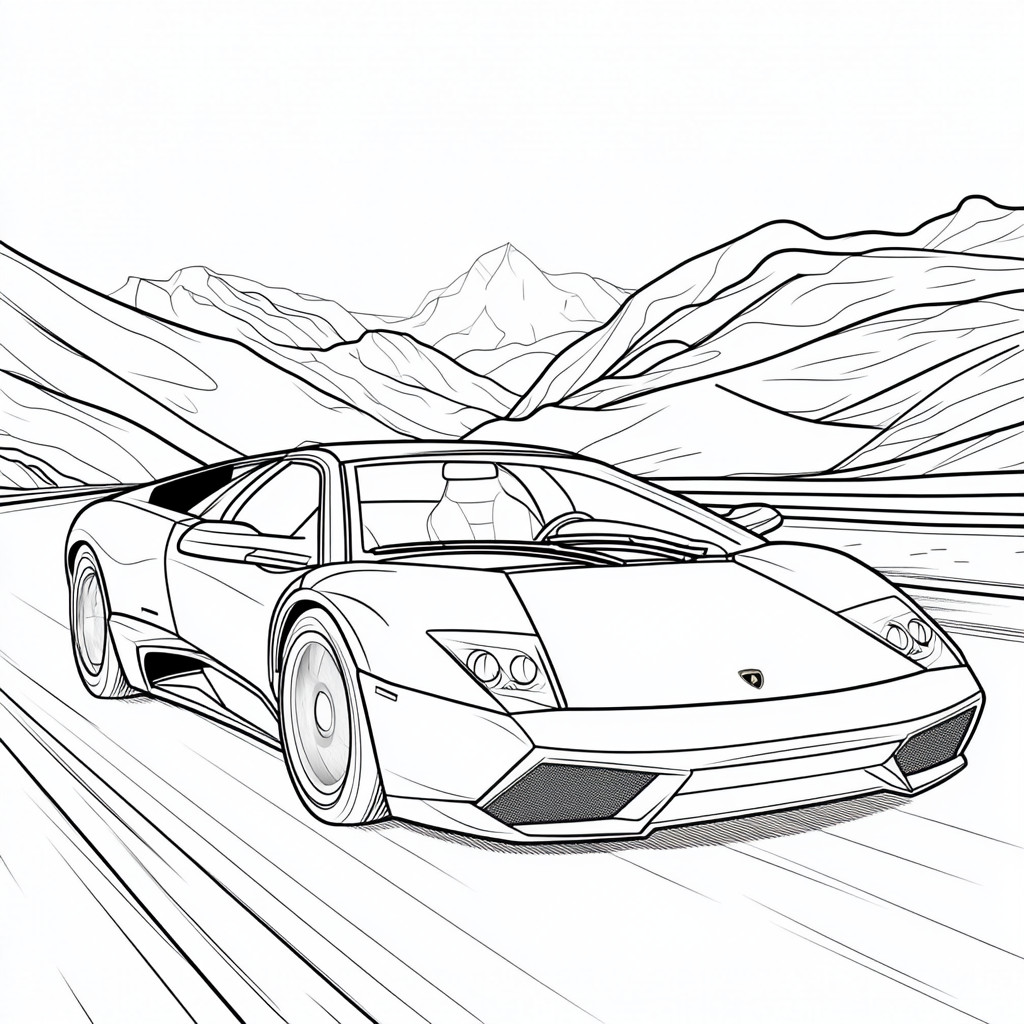 Desenho para colorir e imprimir Lamborghini