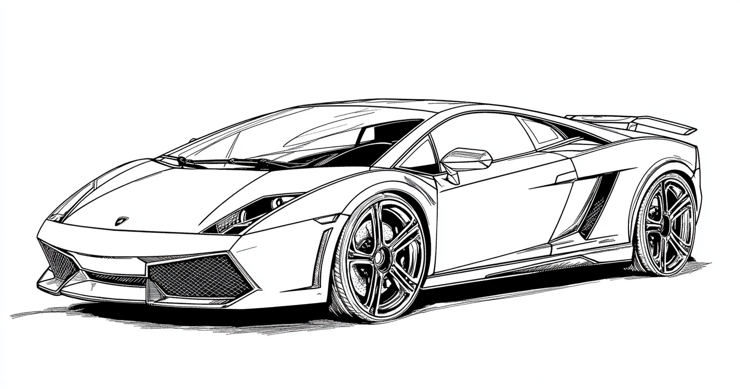 Desenho para colorir e imprimir Lamborghini