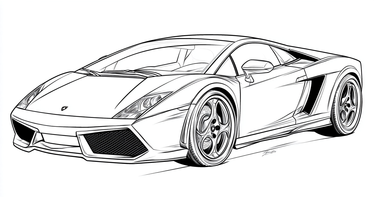 Desenho para colorir e imprimir Lamborghini