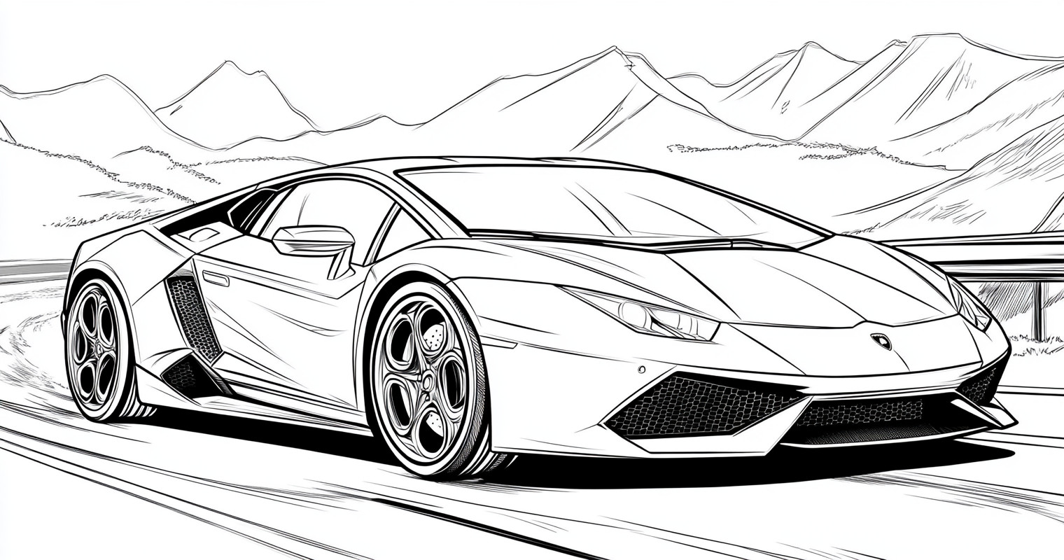 Desenho para colorir e imprimir Lamborghini