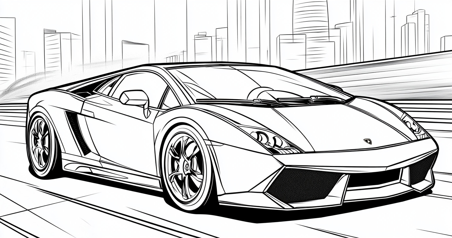 Desenho para colorir e imprimir Lamborghini