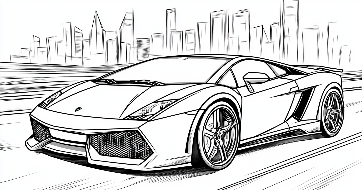 Desenhos do carros lamborghini para colorir e imprimir