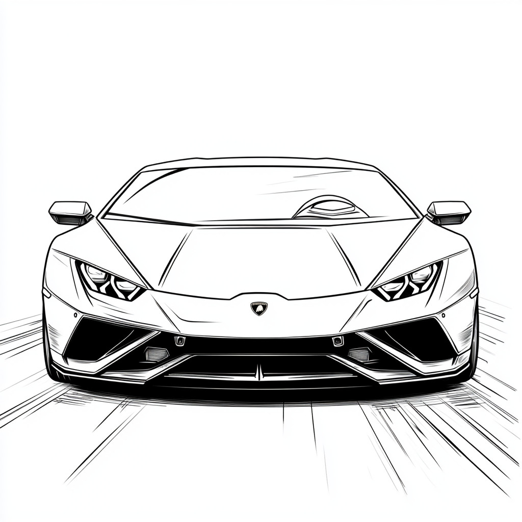 Desenhos do carros lamborghini para colorir e imprimir