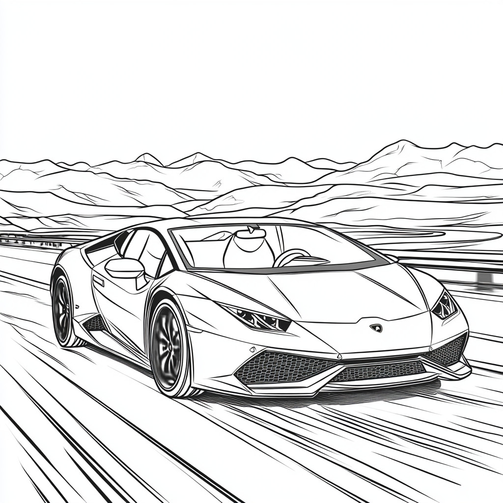 Desenho para colorir e imprimir Lamborghini