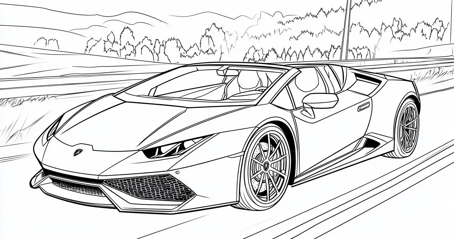 Desenho para colorir e imprimir Lamborghini