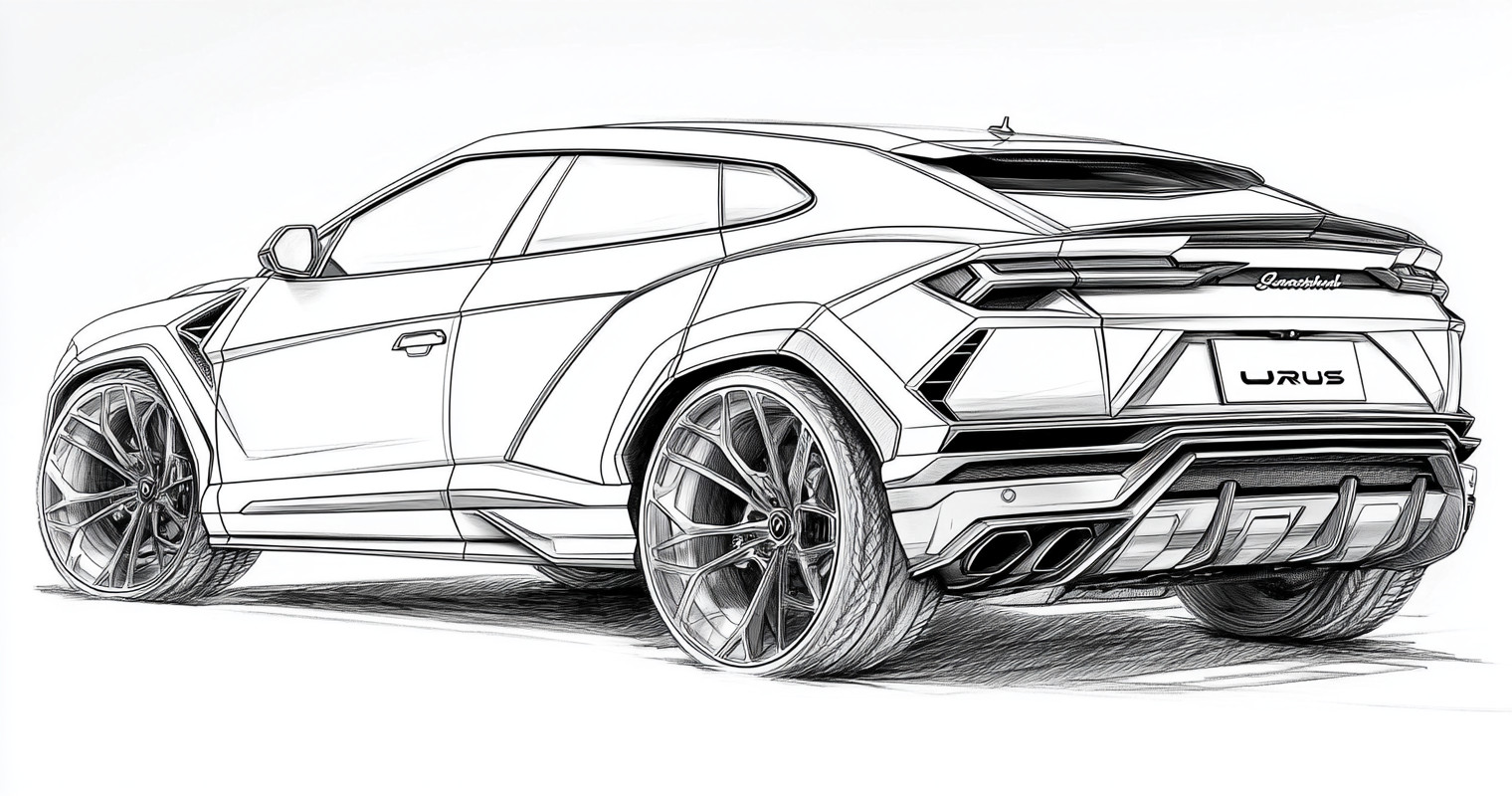 Desenho para colorir e imprimir Lamborghini