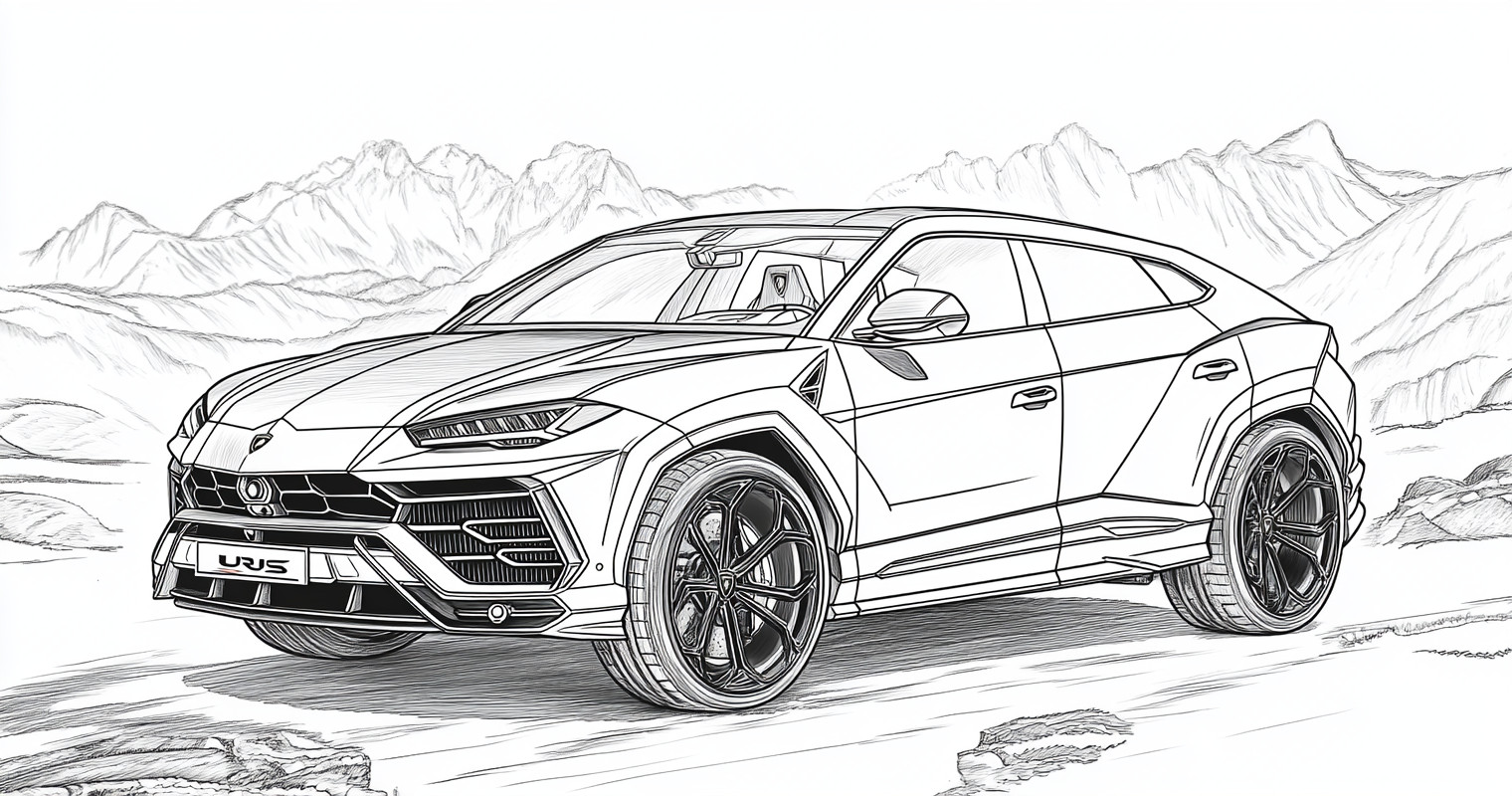 Desenho para colorir e imprimir Lamborghini