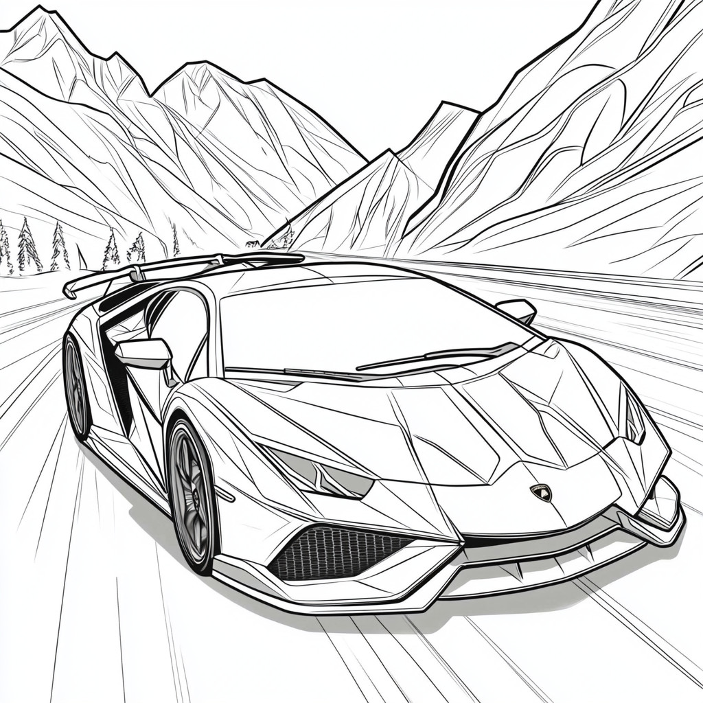 Desenhos do carros lamborghini veneno para colorir