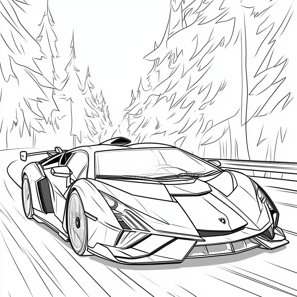 Desenhos do carros lamborghini veneno para colorir