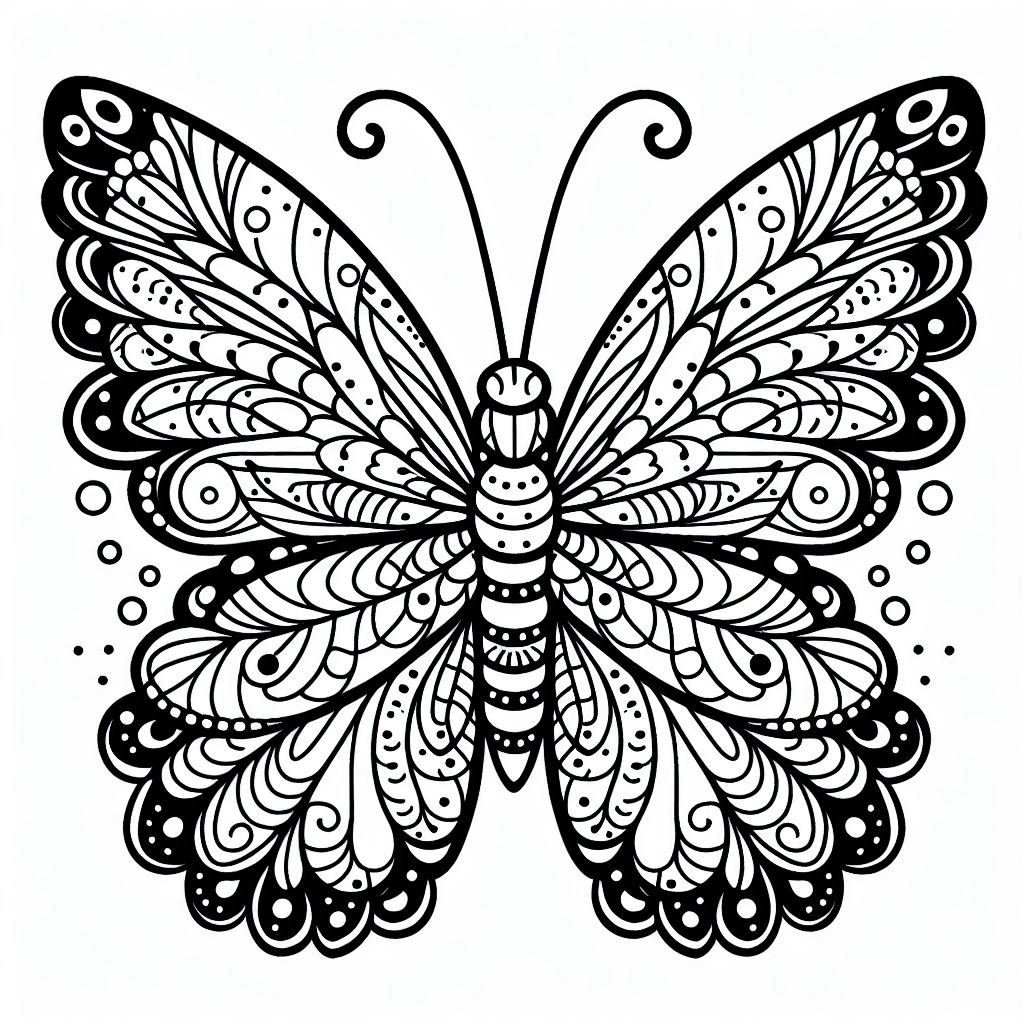 Desenho para colorir e imprimir Borboleta 