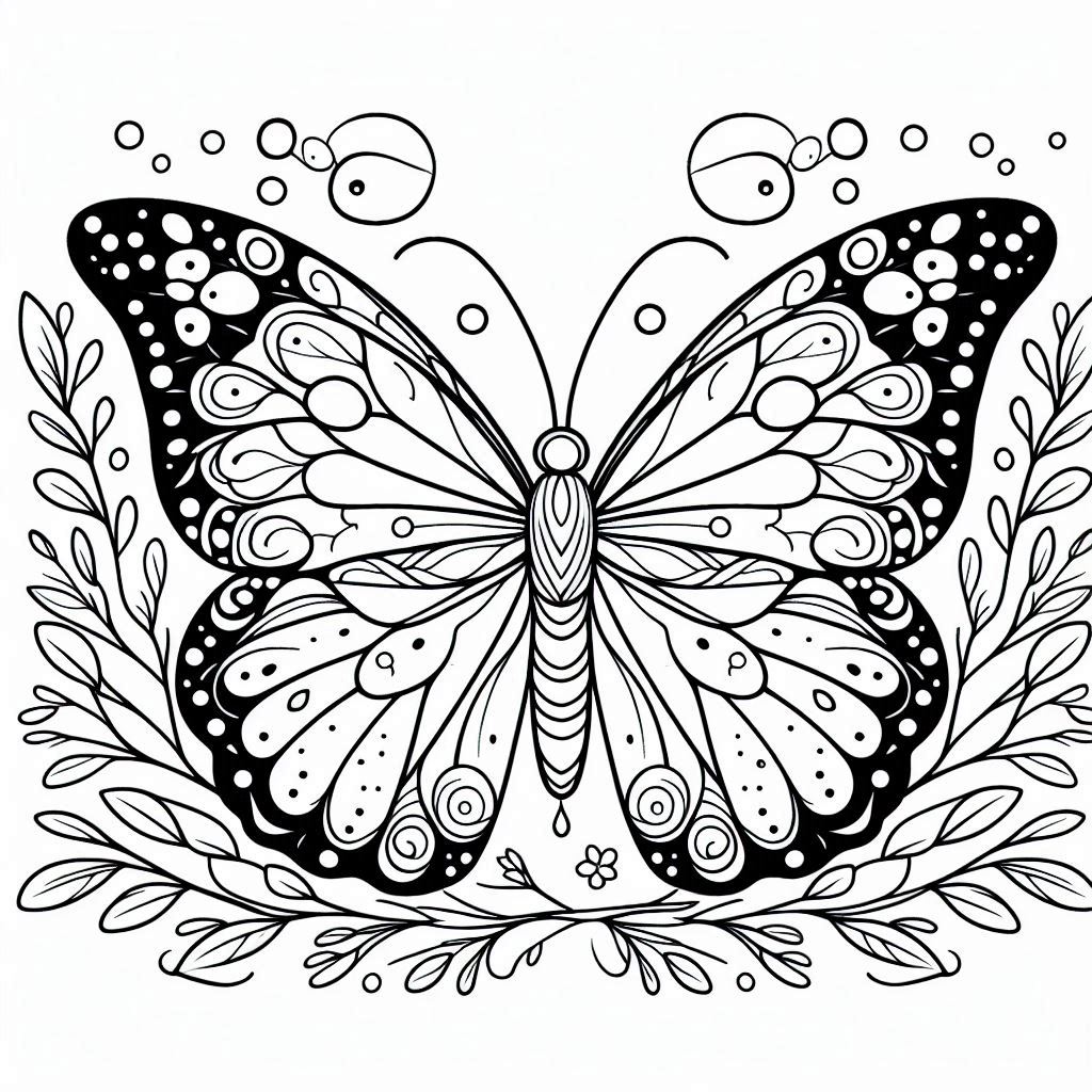 Desenho para colorir e imprimir Borboleta 