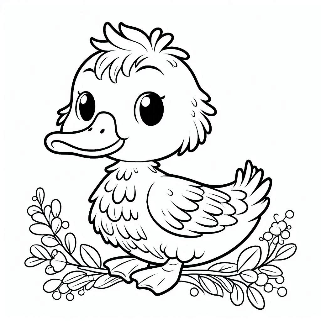 Desenho para colorir e imprimir Pato