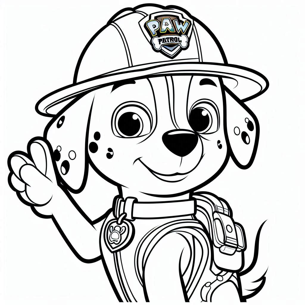 Desenho para colorir e imprimir Patrulha Canina