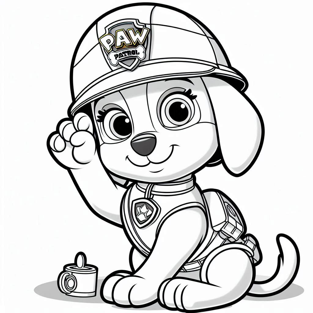 Desenho para colorir e imprimir Patrulha Canina