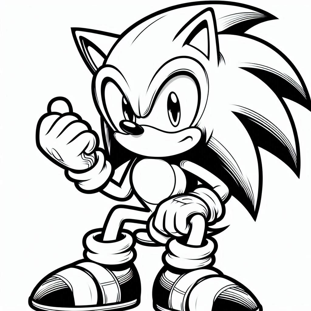 Desenho para colorir e imprimir Sonic