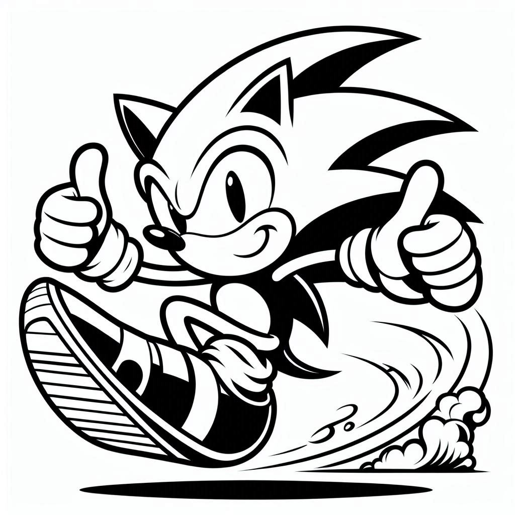 Desenho para colorir e imprimir Sonic