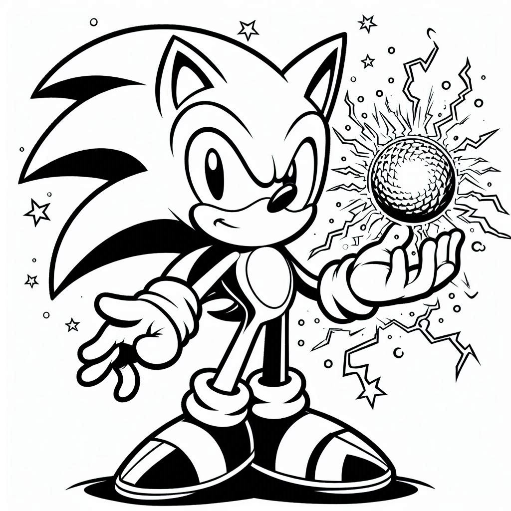 Desenho para colorir e imprimir Sonic