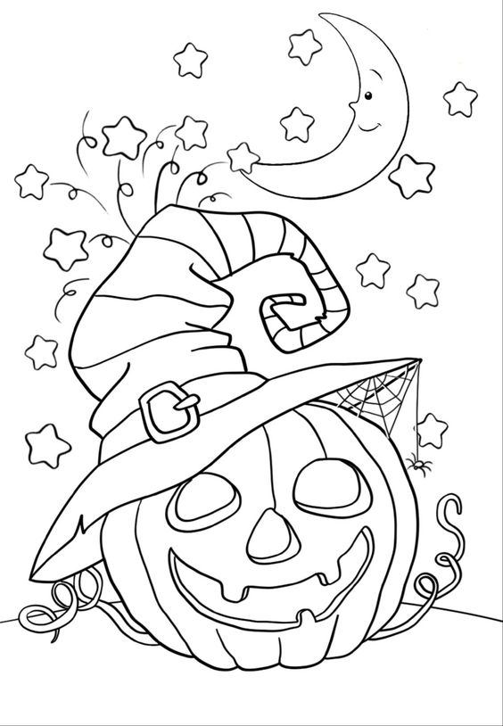 Desenho para colorir e imprimir Halloween